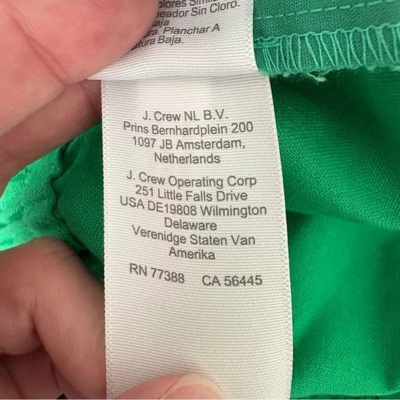 J. Crew Factory Solid Linen Drawstring Pant in Green Sz 6 - 1747 - Picture 8 of 9